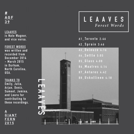 Leaaves Forest Words Cerberus Tiny Mix Tapes