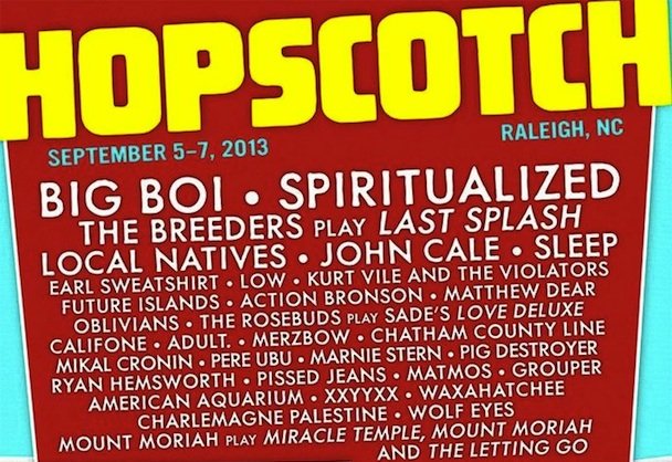 Hopscotch Festival announces impressive 2013 lineup; Merzbow to roam freely in the North Carolina countryside