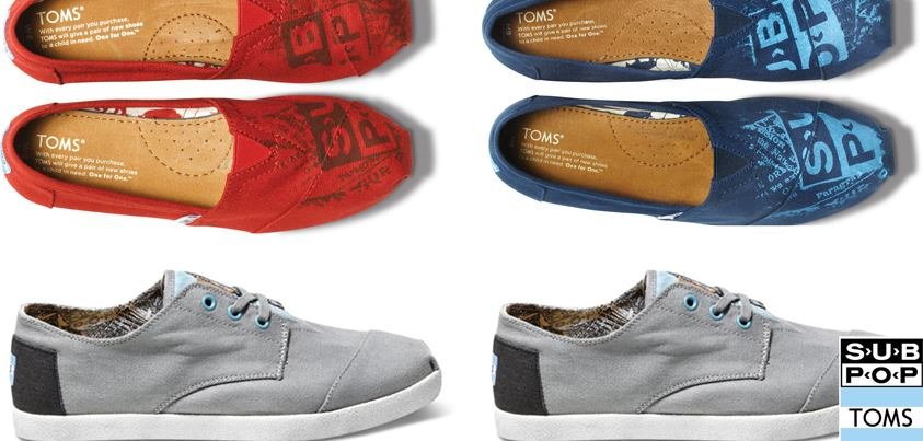 A match made in either heaven or hell: Sub Pop and TOMS release special Sub Pop Silver Jubilee shoes