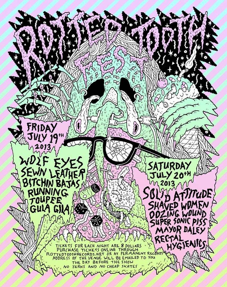 Chicago's Rotted Tooth Fest, the de facto replacement of Bitchpork, features Wolf Eyes, Bitchin' Bajas, Sewn Leather, and more; fest starts tonight!