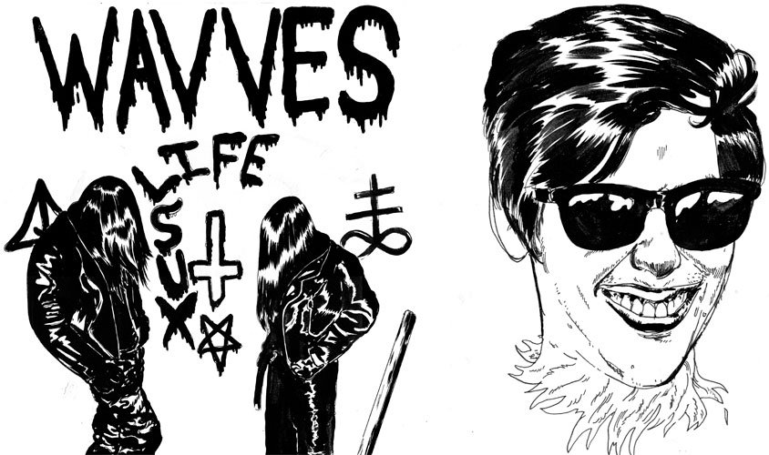 Wavves announce Life Sux EP, accidentally order an XL pizza made of skateboards