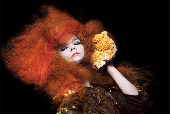 Björk messes with children's brains, performs in the round